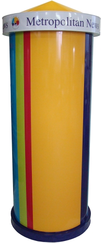 Litfaßsäule Metropolitan School / Sondermodell - Bauhöhe 2,20 m, Ø 80 cm