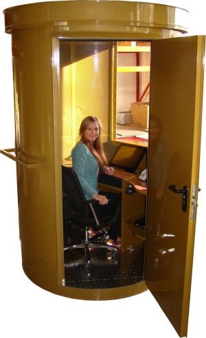 Preview: Litfaßsäulen Kassenhaus Bauhöhe 2,60 m, Ø 150 cm wetterfeste Ausführung