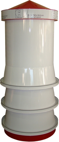 Litfaßsäule Berner Reha Zentrum- Bauhöhe 2,20 m, Ø 80 cm