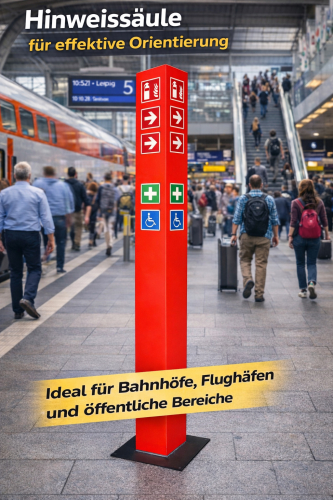 HINWEISSÄULE | WARNSÄULE | VERBOTSSÄULE - Bauhöhe 2 m