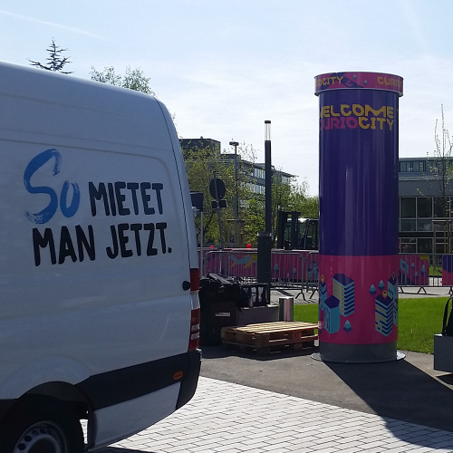 MIETSÄULEN SILAS | GROßSÄULEN | HÖHE 3,38 m | INNEN u. AUßEN | 10 qm WERBE / NUTZFLÄCHE