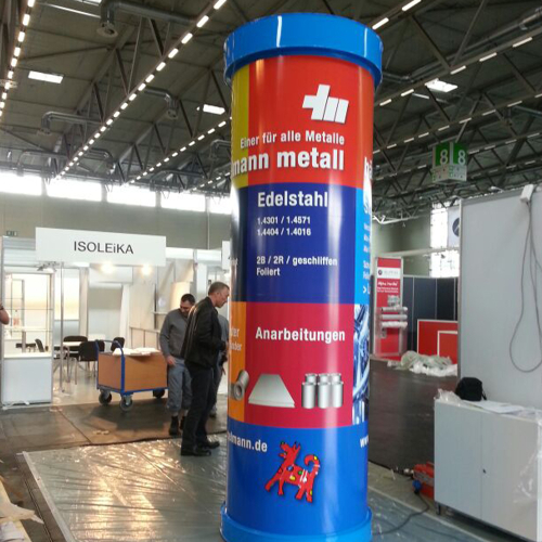 Litfaßsäule Silas, Messesäule mit Drehmotor