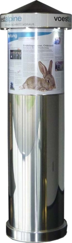 Litfaßsäule Alpine - Bauhöhe 1,95 m, Ø 51,8 cm