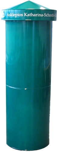 Litfaßsäule Andreas - Bauhöhe 2,00 m, Ø 62 cm