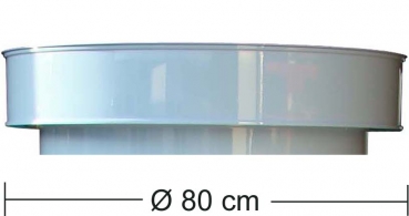 Litfaßsäulen Kopfteil (Flachdach) Ø = 80 cm