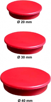 Magnet, rot, Ø 40 mm