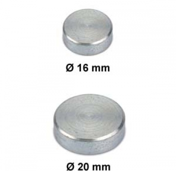 Starkhaftmagnet (Flachgreifer), Ø 16 mm , chromfarbig