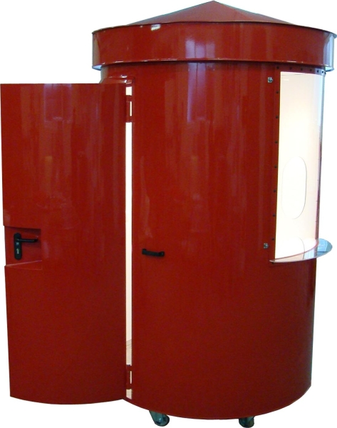 Kassenhaus Gruga Bauhöhe 2,60 m, Ø 150 cm wetterfeste Ausführung Kassenhaus Gruga Bauhöhe 2,60 m, Ø 150 cm wetterfeste Ausführung