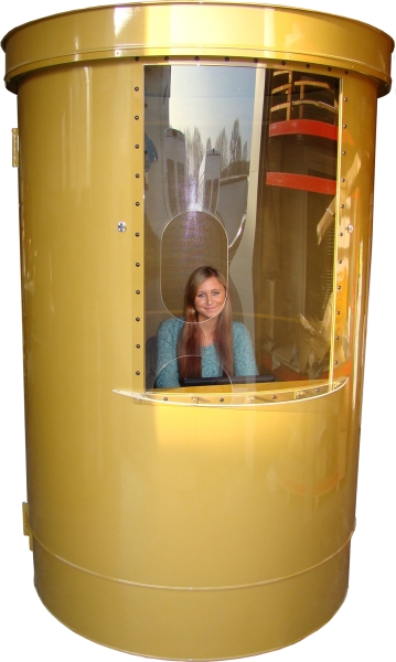 Litfaßsäulen Kassenhaus Bauhöhe 2,60 m, Ø 150 cm wetterfeste Ausführung