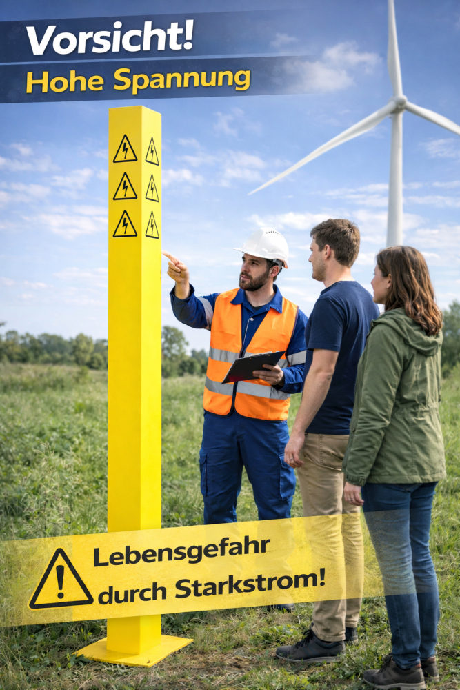 HINWEISSÄULE | WARNSÄULE | VERBOTSSÄULE - Bauhöhe 2 m