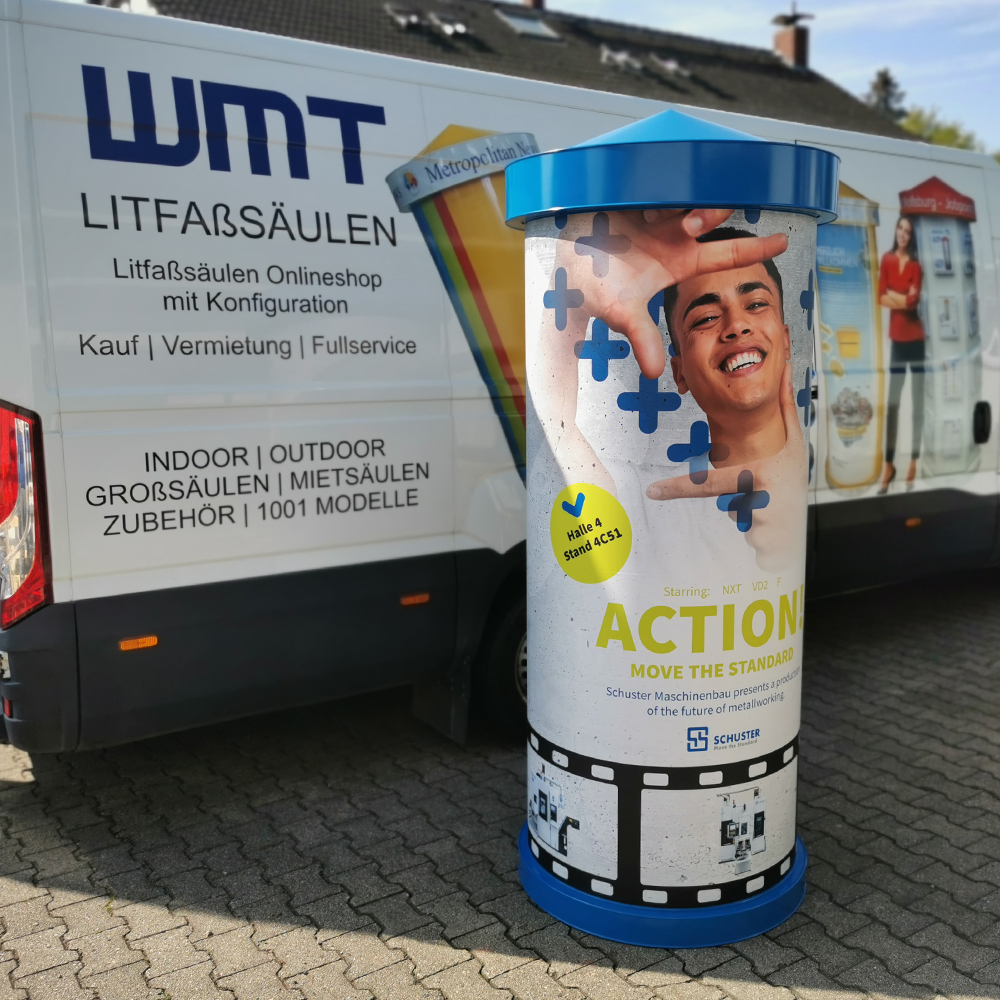 Litfaßsäule Sascha - Bauhöhe 2,20 m - Mietzeitraum auf Anfrage Litfaßsäule Sascha - Bauhöhe 2,20 m - Mietzeitraum auf Anfrage