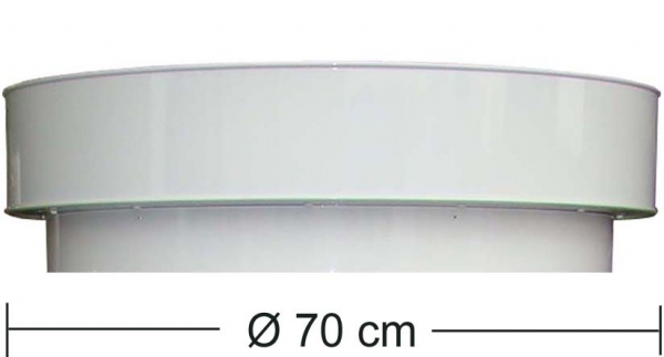 Litfaßsäulen Kopfteil (Flachdach) Ø = 70 cm
