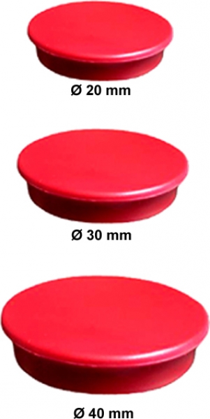 Magnet, rot, Ø 20 mm