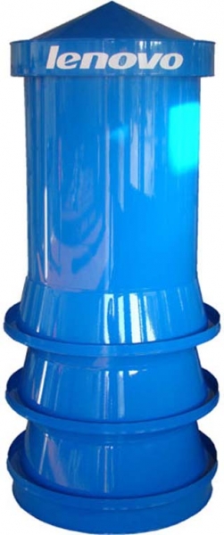 Litfaßsäule Lenovo - Bauhöhe 2,20 m, Ø 80 cm