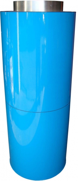 Litfaßsäule 3-teilig blau - Bauhöhe 2,00 m, Ø 62 cm Litfaßsäule 3-teilig blau - Bauhöhe 2,00 m, Ø 62 cm